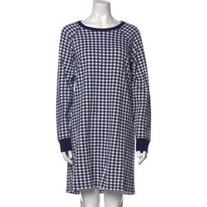 Draper James new shift dress blue and white checked